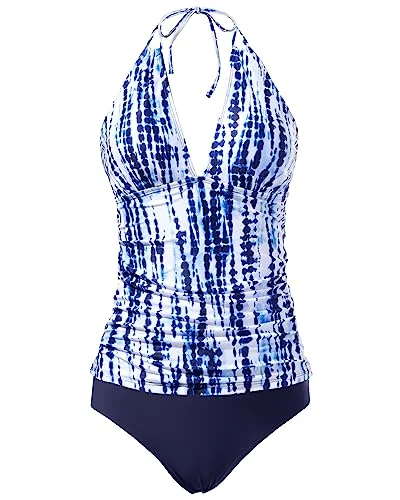 Plus Size Self-Tie Adjustable Straps Bathing Suit