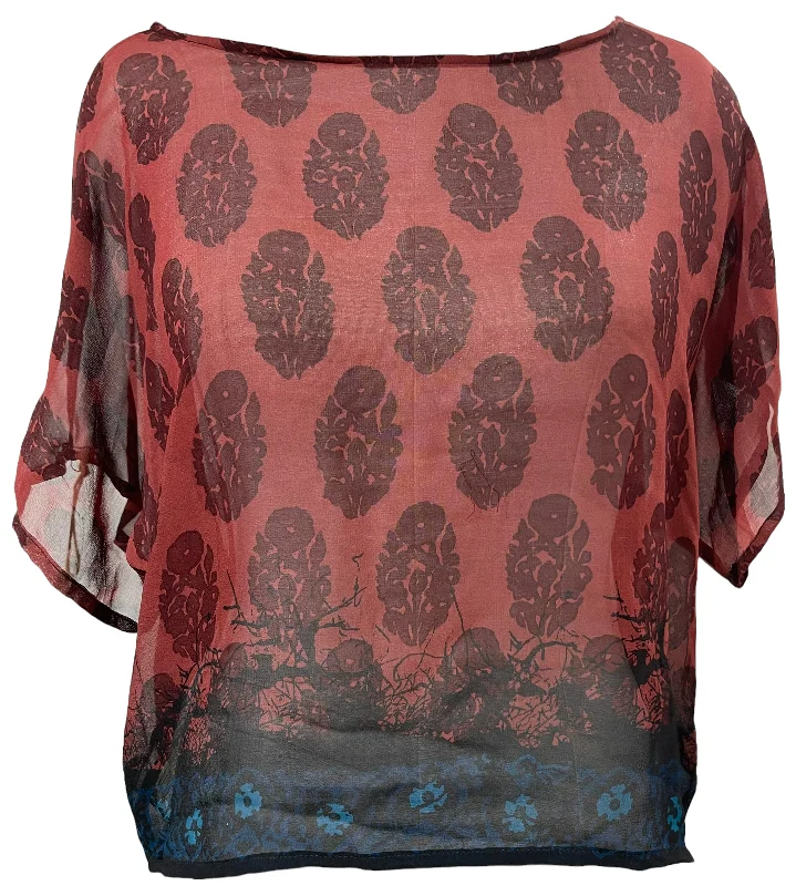 PRG1213 Marge Dursley Sheer Avatar Pure Silk Boxy Top