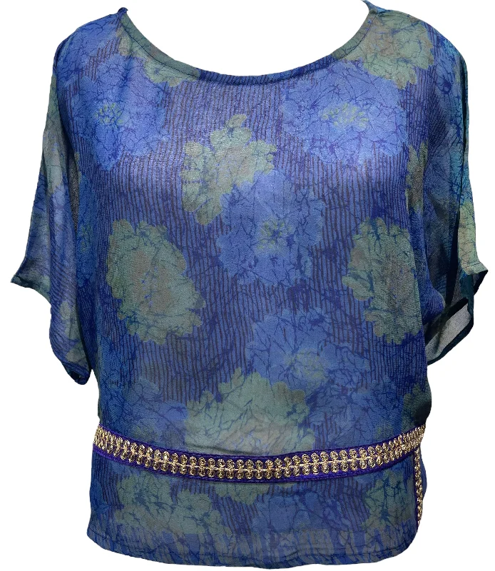 PRG3051  Sheer Avatar Pure Silk Boxy Top