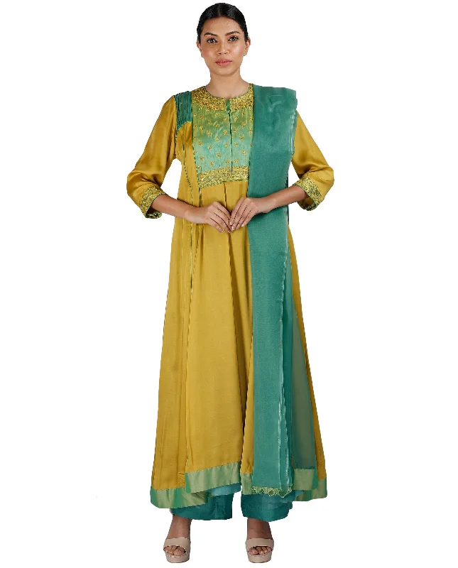 Yellow and Green Salwar