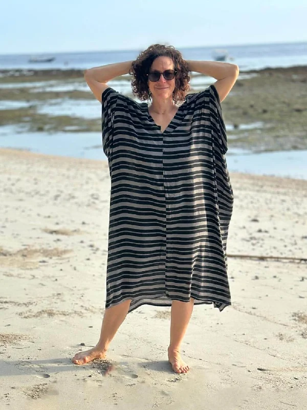 Stripe Kaftan Dress