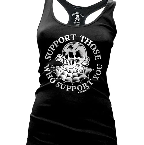 Support Those Who Support You Women's Racer Back Tank Top