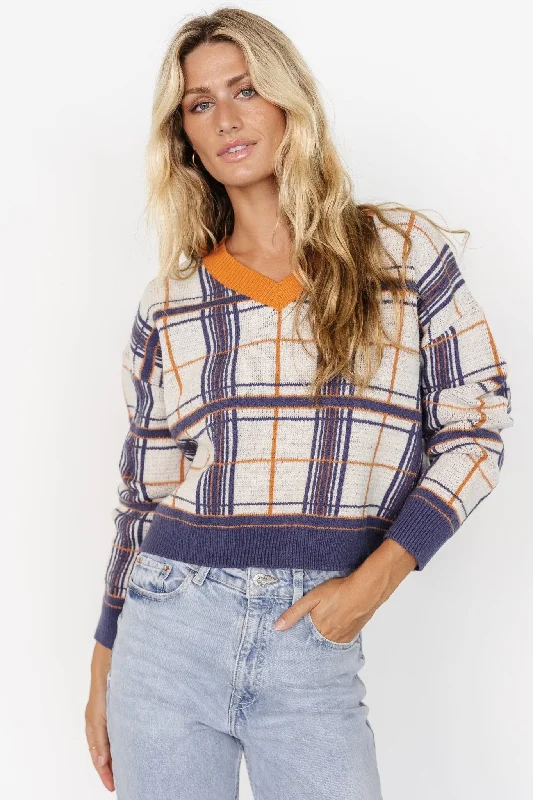 Verbier Sweater | Blue + Orange