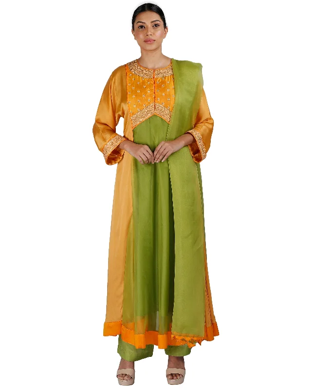 Yellow and Green Salwar