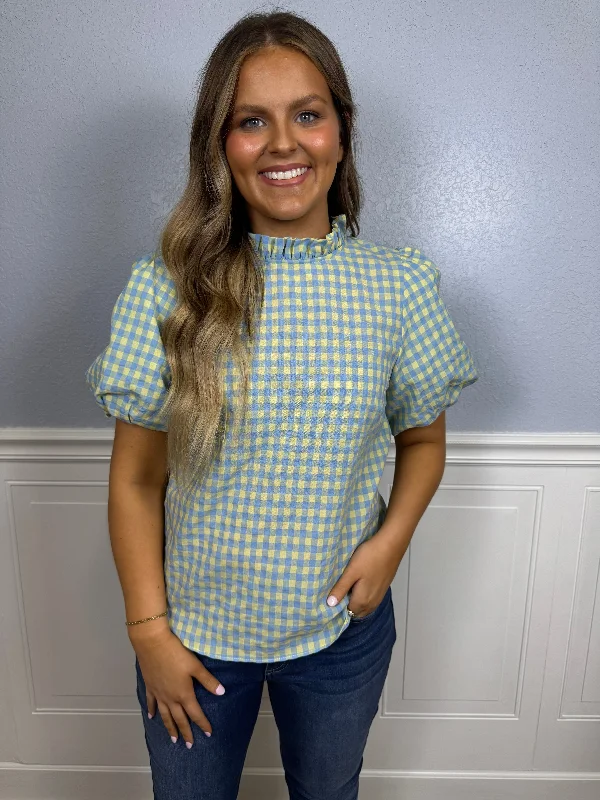 Spring gingham blouse