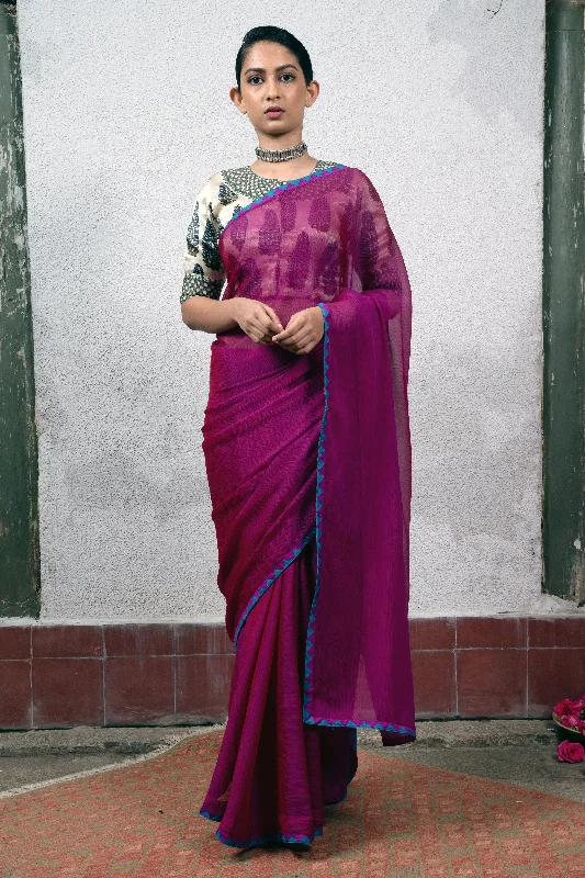 Magenta Saree