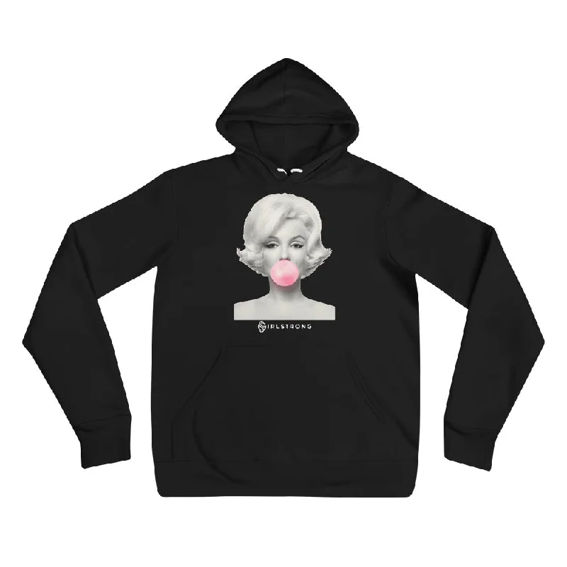 EVERYDAY FLEECE, COZY CHIC HOODIE BLACK - ICONIC MARILYN MONROE