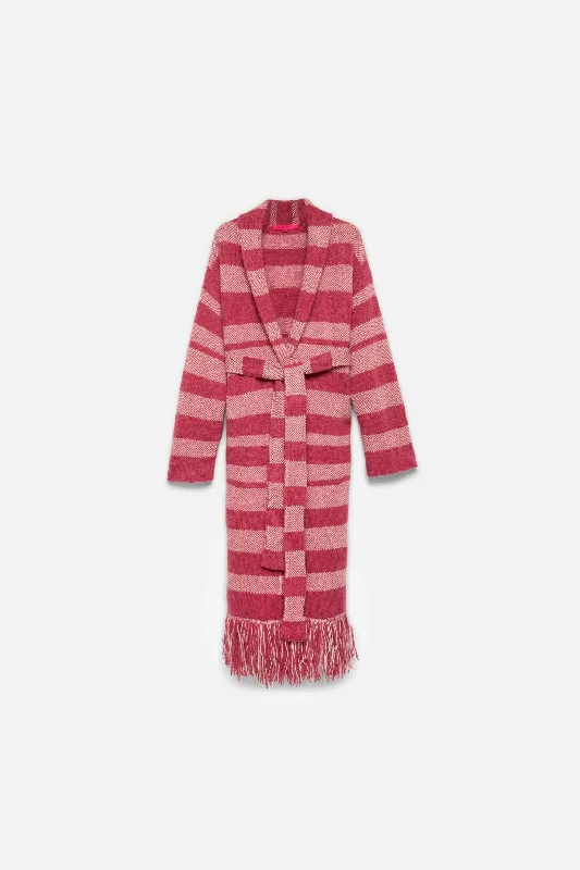 Subway Stripe Women's Fringe Robe