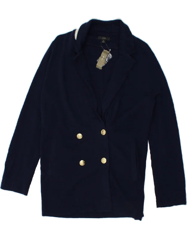 J. CREW Womens Double Breasted Blazer Jacket UK 10 Small Navy Blue