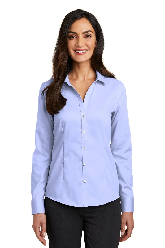 Red House Womens Pinpoint Oxford Wrinkle Resistant Long Sleeve Button Down Shirt - Blue - Closeout Red House Womens Pinpoint Oxford Wrinkle Resistant Long Sleeve Button Down Shirt - Blue - Closeout