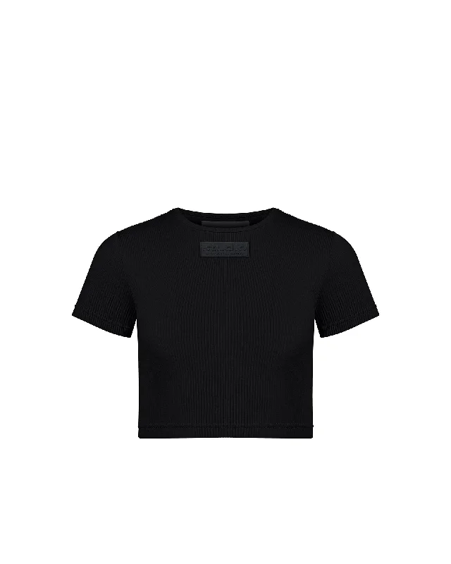 Ribbed Crew Neck Crop Top