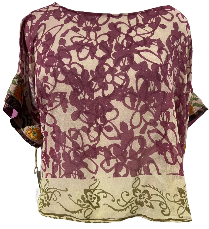 PRG1254 Bromodideuterio Sheer Avatar Pure Silk Boxy Top