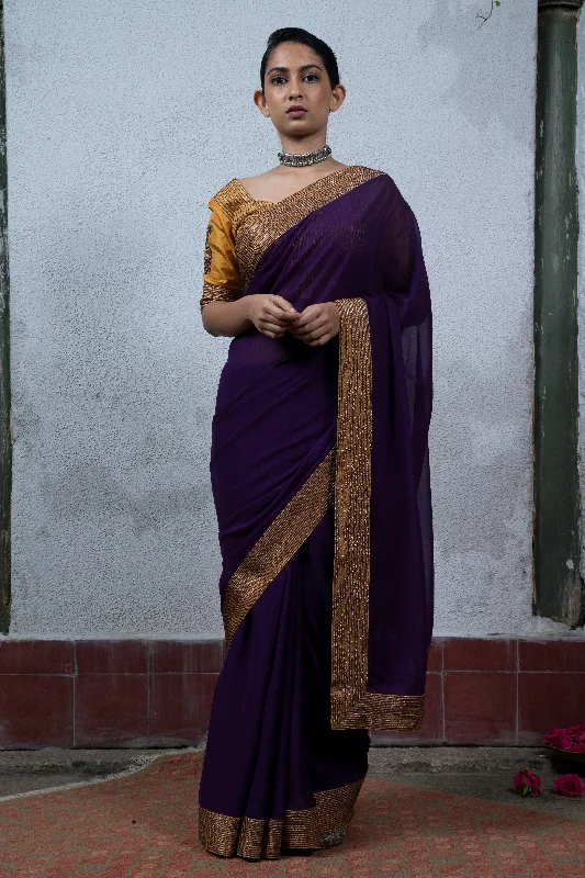 Jaji: Violet Saree