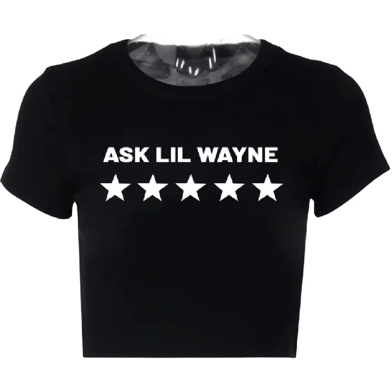 Ask Lil Wayne Black Crop Top