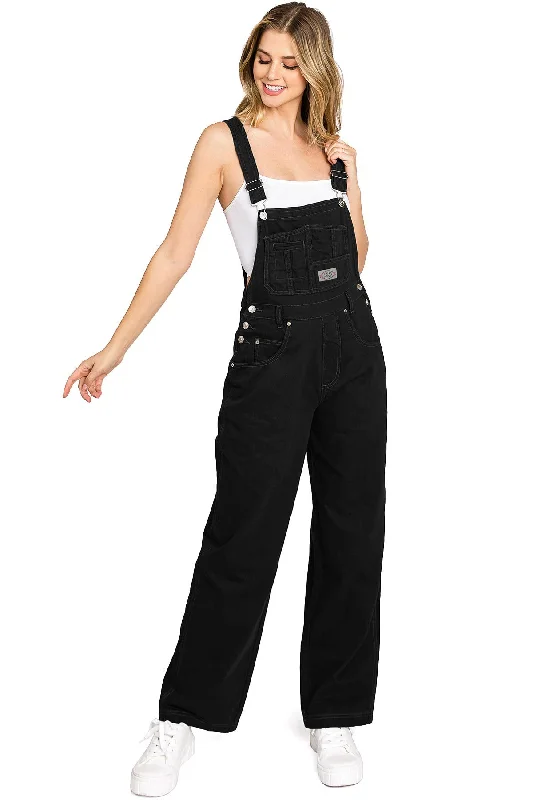 Lana Roux 90s Retro Dungaree Utility Twill Overalls