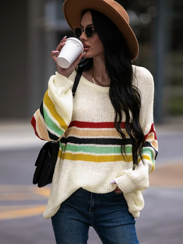 Striped Round Neck Sweater