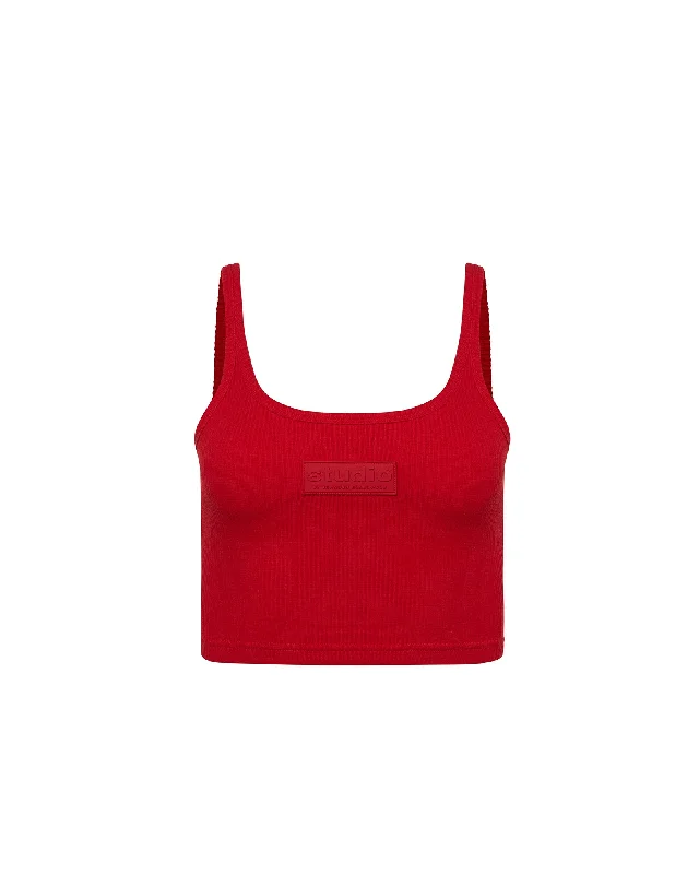 Logo Crop Tank Top