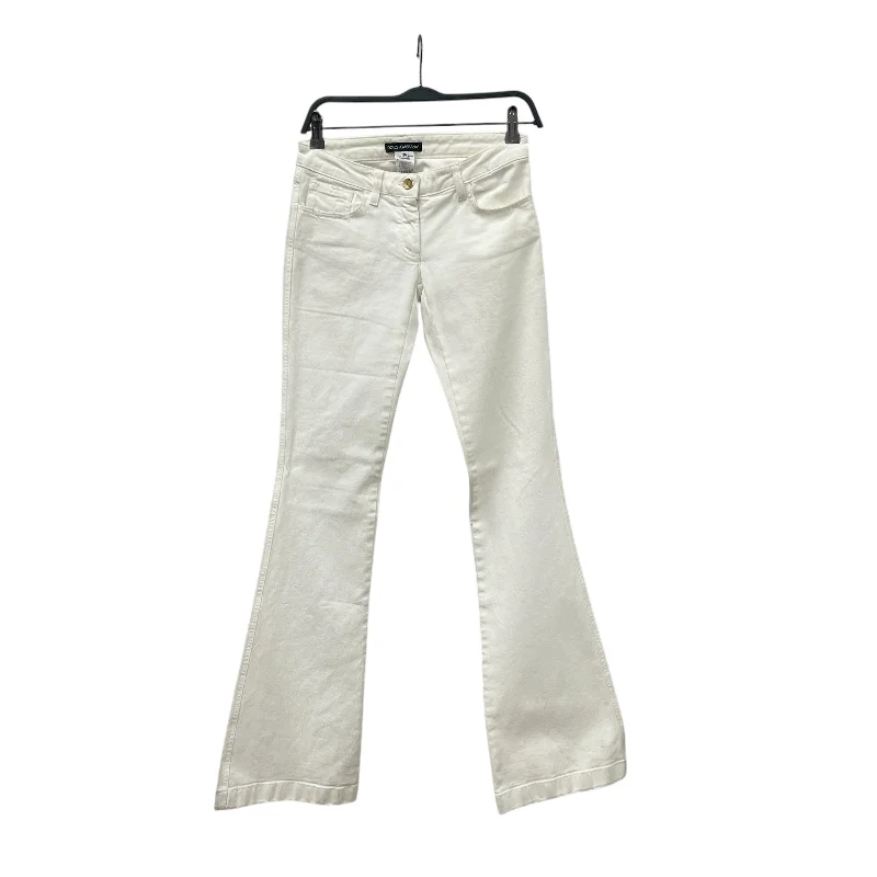 DOLCE&GABBANA/Bootcut Pants/36/Cotton/WHT/