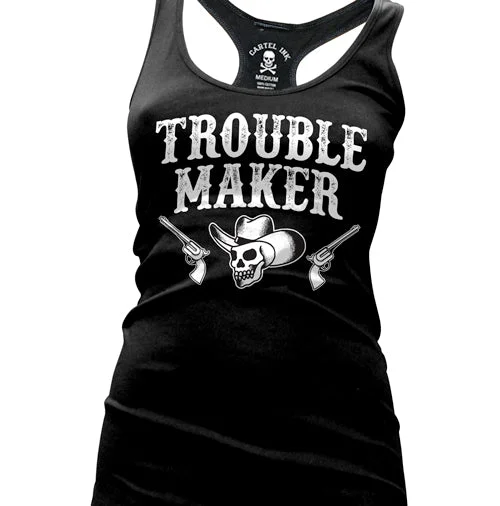 Trouble Maker Women's Racer Back Tank Top