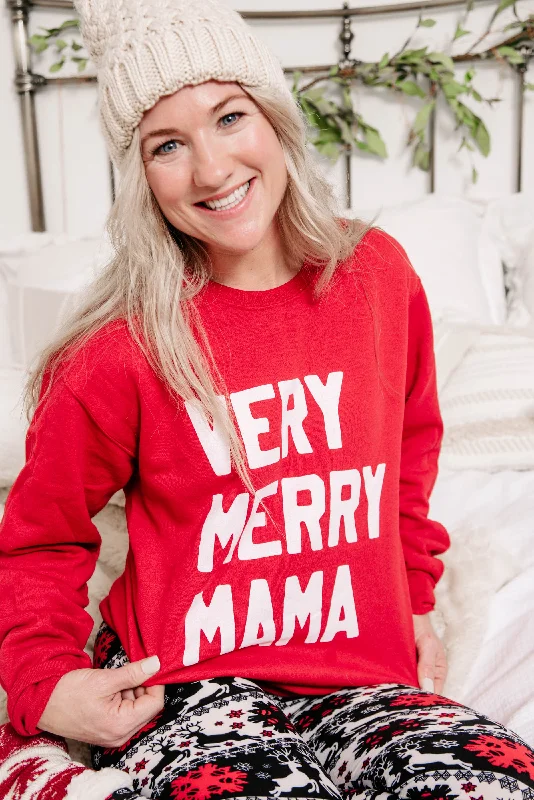 Very Merry Mama Red Crewneck Sweatshirt** - Final Sale