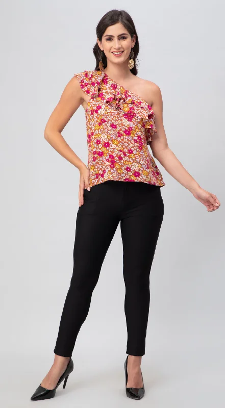 Floral One Shoulder Top