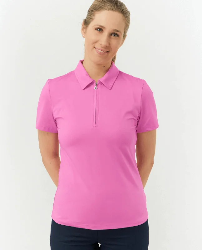 PURE GOLF Christina Cap Sleeve Polo 010 Candy Pink