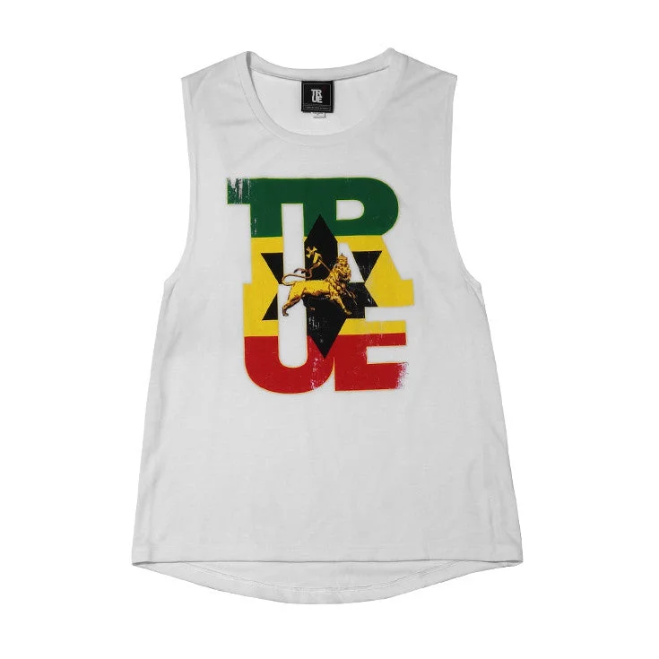 Womens True Logo Lion Tank Top White