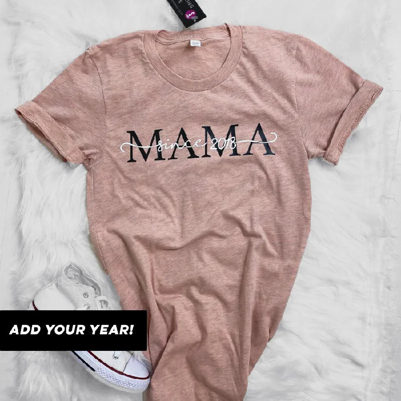 Personalised Dual Script Mama Since T-Shirt (MRK X)