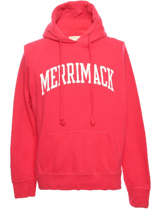 Pink Printed Hoodie - L