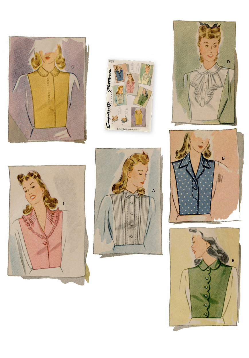 Simplicity Vintage Sewing Pattern 9448 Misses' Dickey Set