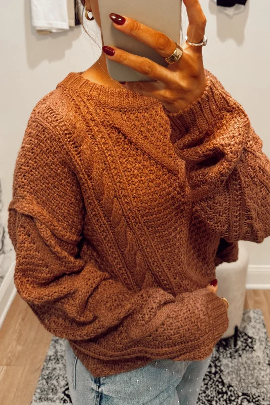 Round Neck Rope Sweater