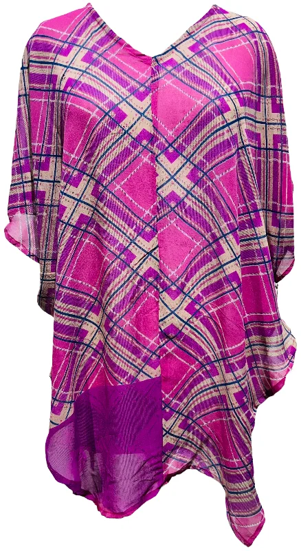 PRG3419 Ginny Arnell Sheer Avatar Pure Silk Waterfall Top