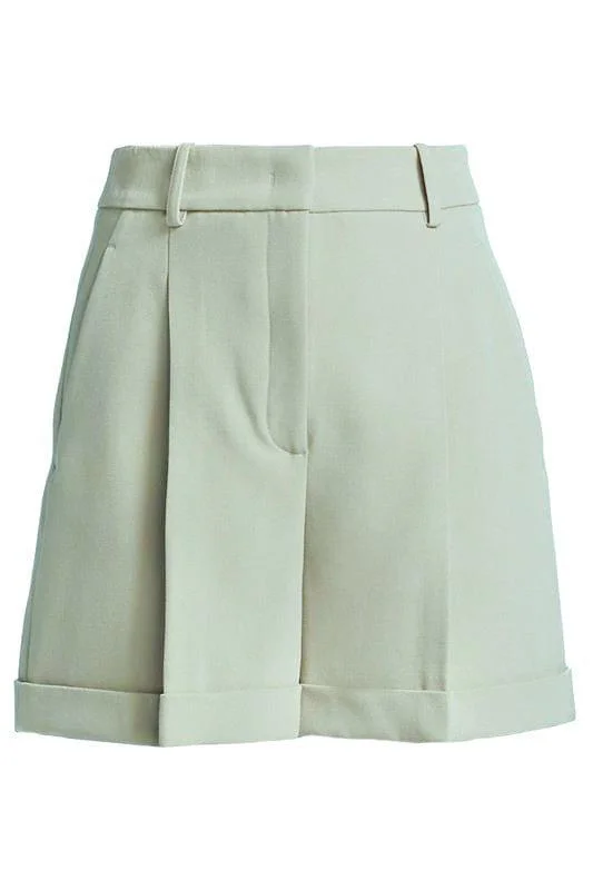 Pleated Cuff Short