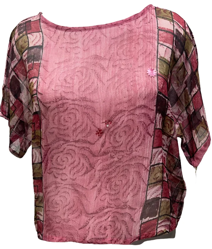 PRG4184 Sheer Avatar Pure Silk Boxy Top