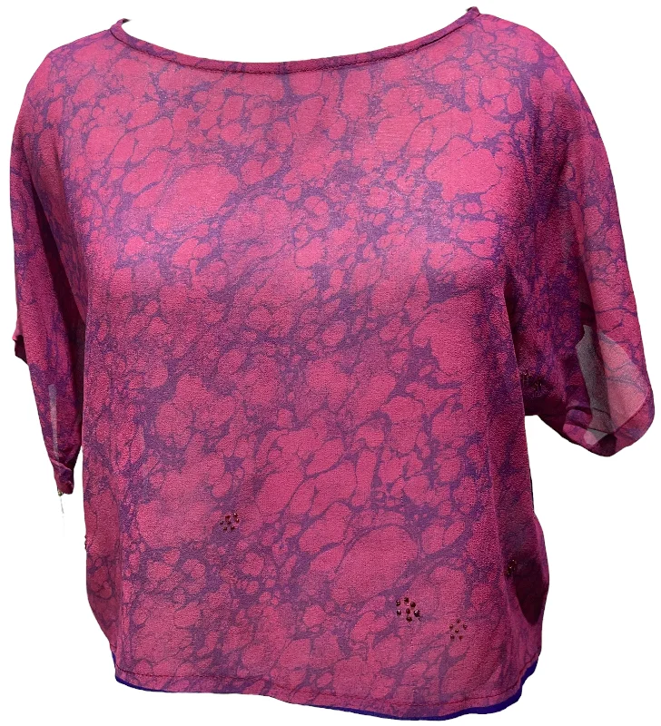 PRG5001 Sheer Avatar Pure Silk Boxy Top