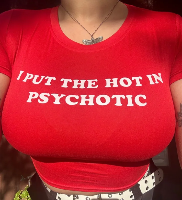 Psychotic Red Crop Top