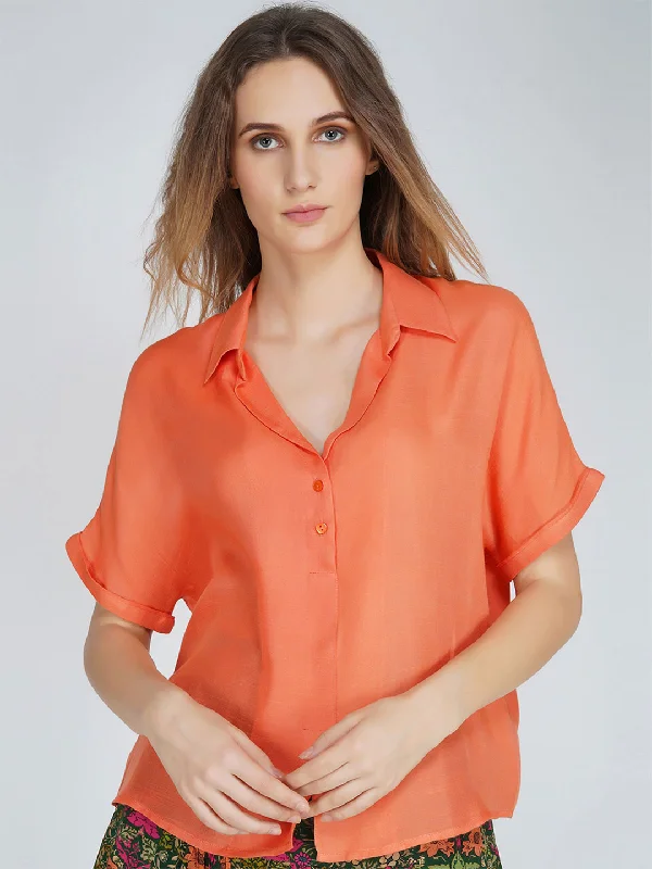 Coral Shirt Top