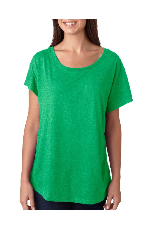 Next Level Womens Dolman Jersey Short Sleeve Scoop Neck T-Shirt - Envy Green - Closeout