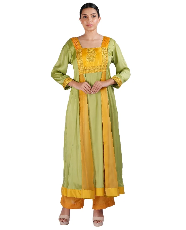 Yellow and Green Salwar