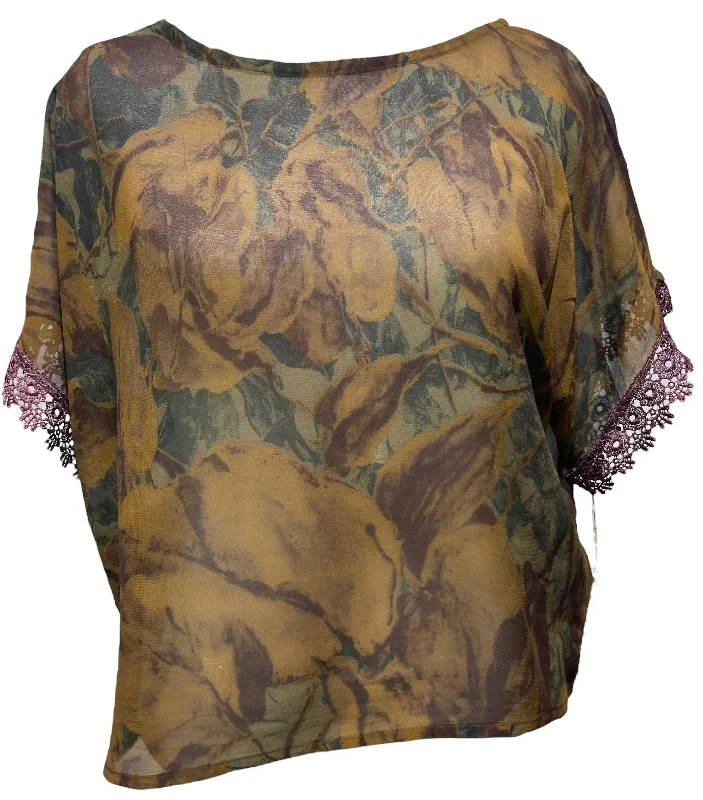 PRG3154 Sheer Nirvana Pure Silk Boxy Top