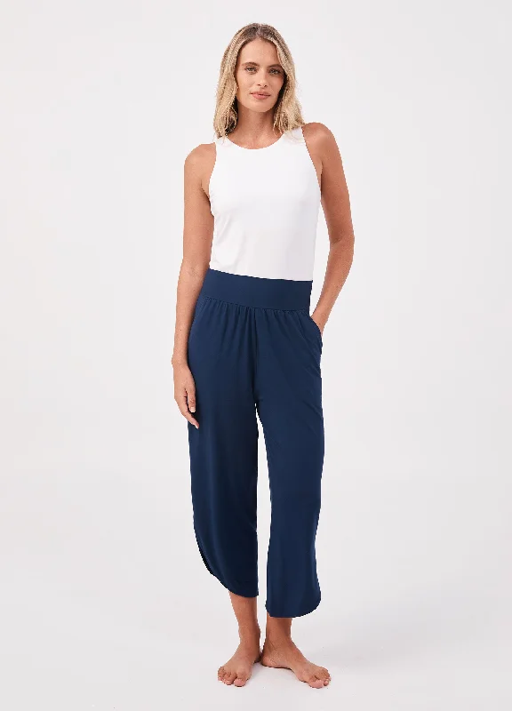 The Curve Hem Pant - Navy