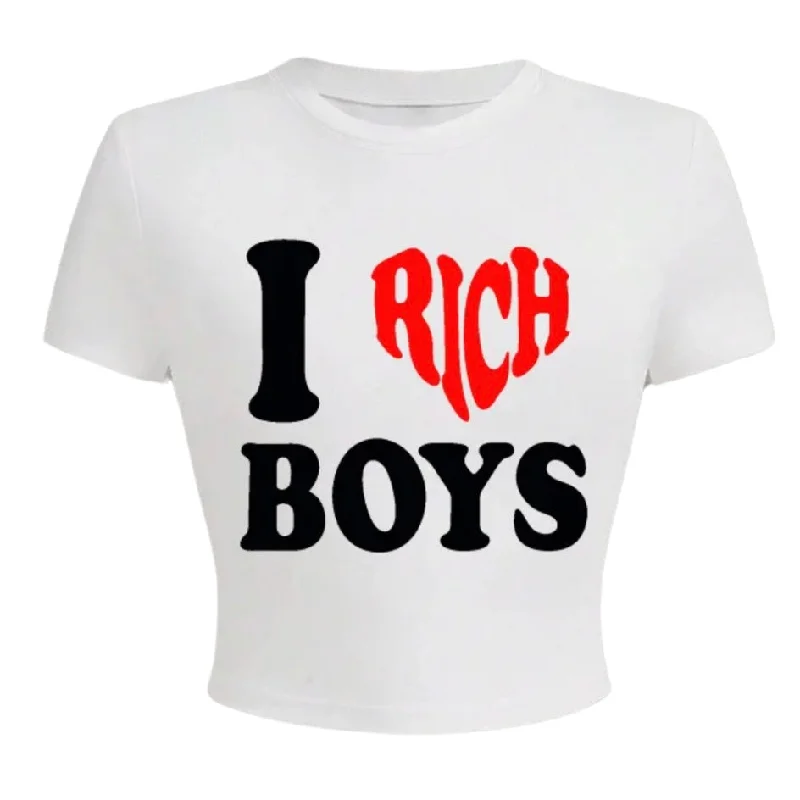 Rich Boys White Crop Top