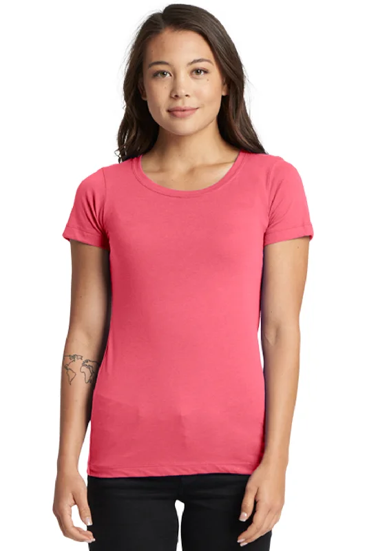 Next Level Womens Ideal Jersey Short Sleeve Crewneck T-Shirt - Hot Pink