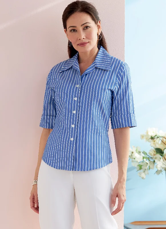 Butterick Sewing Pattern 6753 Misses' Petite Button-Down Shirts Pattern