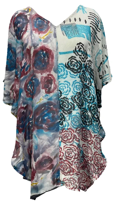 PRG4900 Sheer Avatar Pure Silk Waterfall Top